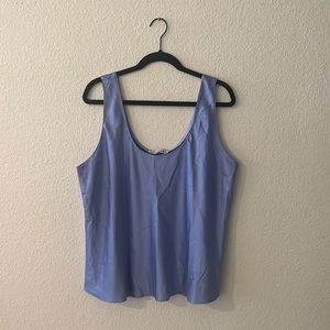 Satin Scoopneck Cami - XL/Blue